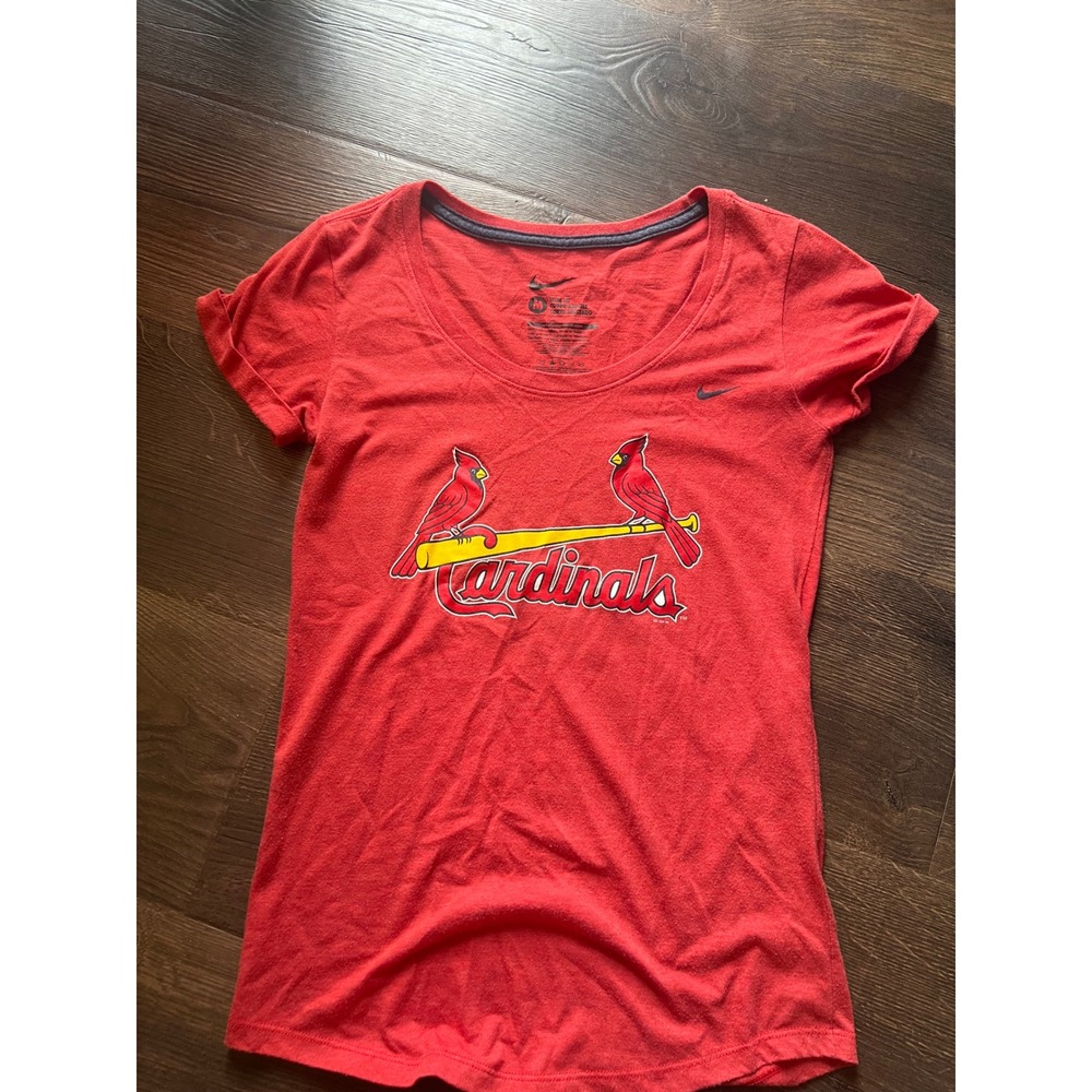 Nike St Louis Cardinals MLB Womens Slim Fit Scoop Neck Red T-Shirt Medium